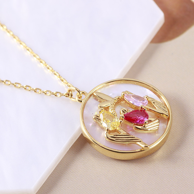 Elegant Simple Style Tulip Brass Plating Women's Pendant Necklace 1 Piece display picture 4