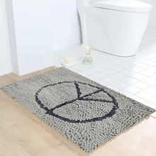 雪尼尔绣花地垫宠物用吸水垫浴室防滑TPR底地毯地垫