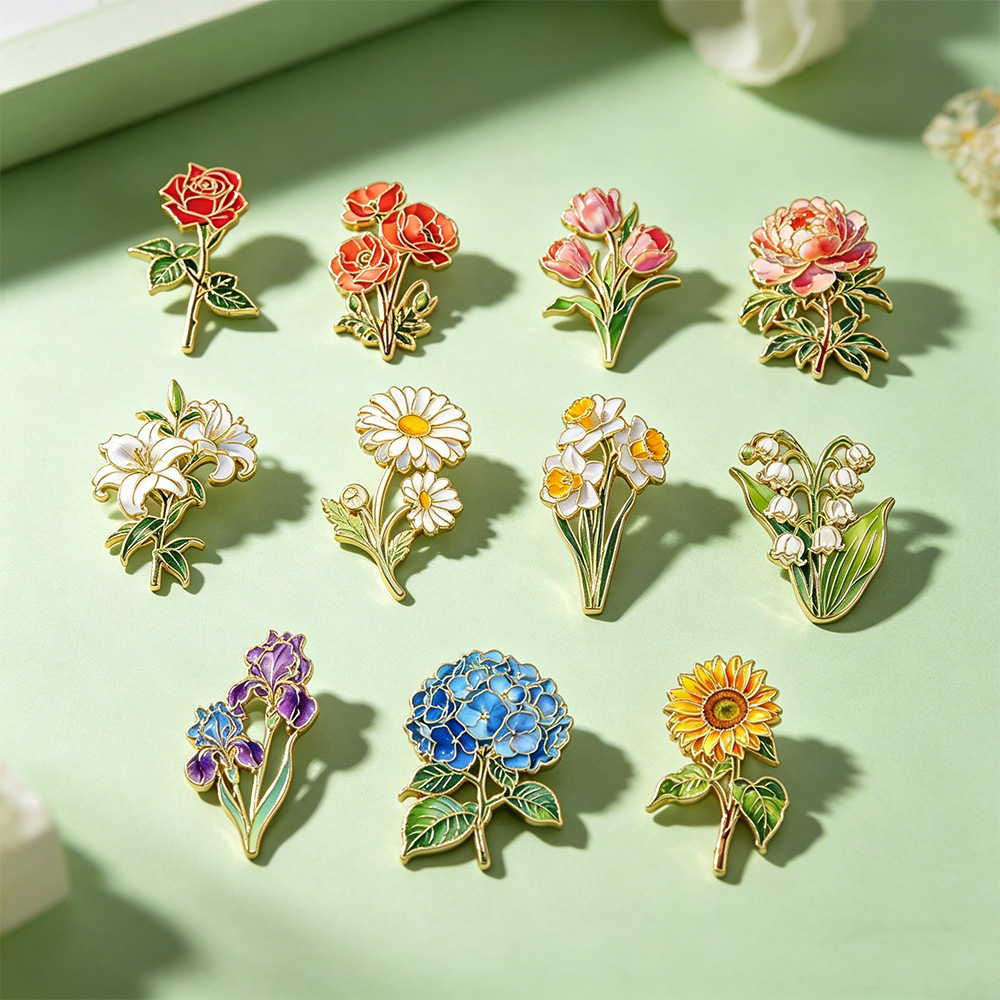Брошь цветочная Yini Jewelry Factory маргаритка