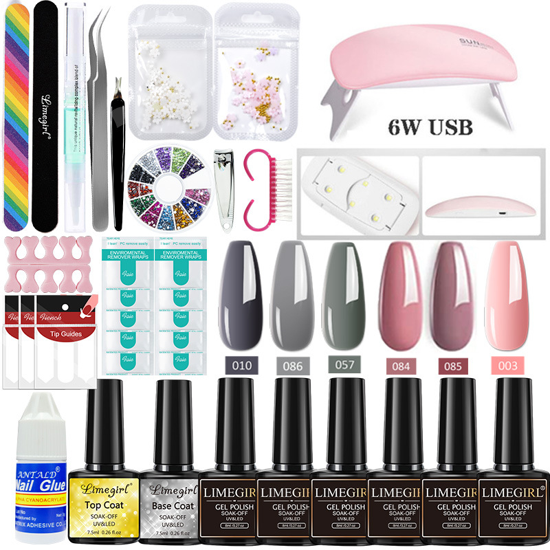 Exposición transfronteriza Juego de pegamento de esmalte de uñas Juego de herramientas de uñas Juego de herramientas de joyería de pétalos 3D ya disponible