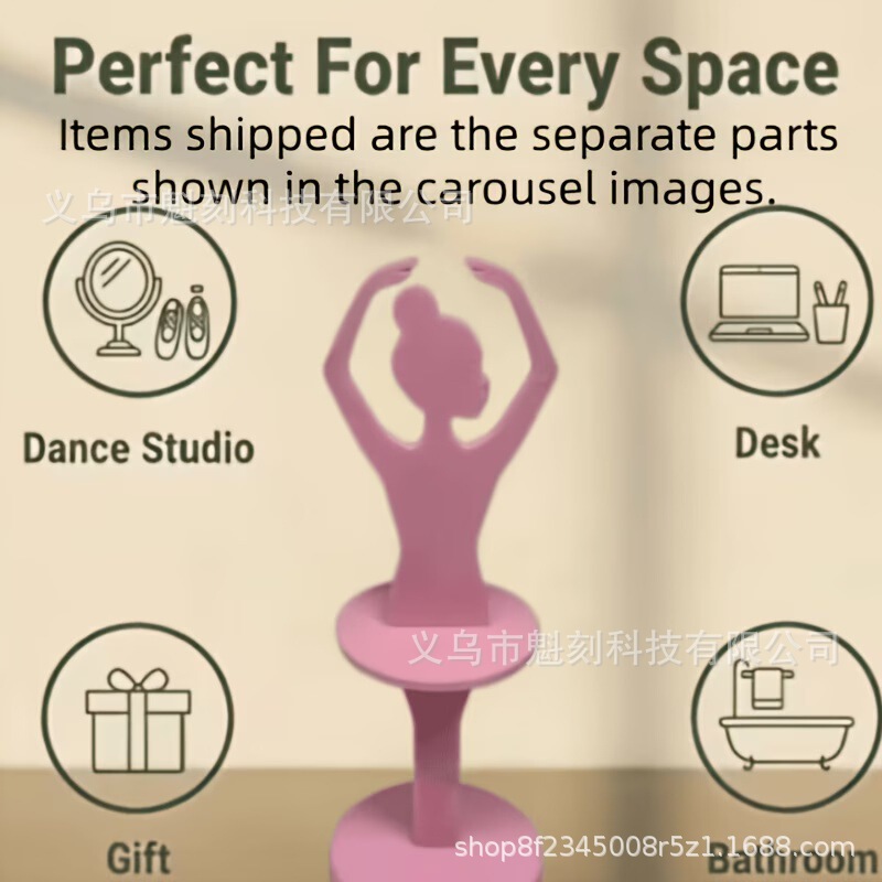 Cross-border new product: 3D printed elegant ballerina hair accessory storage rack, dual-use for bathroom and desk, counter display prop Cross-border new product: 3D printed elegant ballerina hair accessory storage rack, dual-use for bathroom and desk, counter display prop