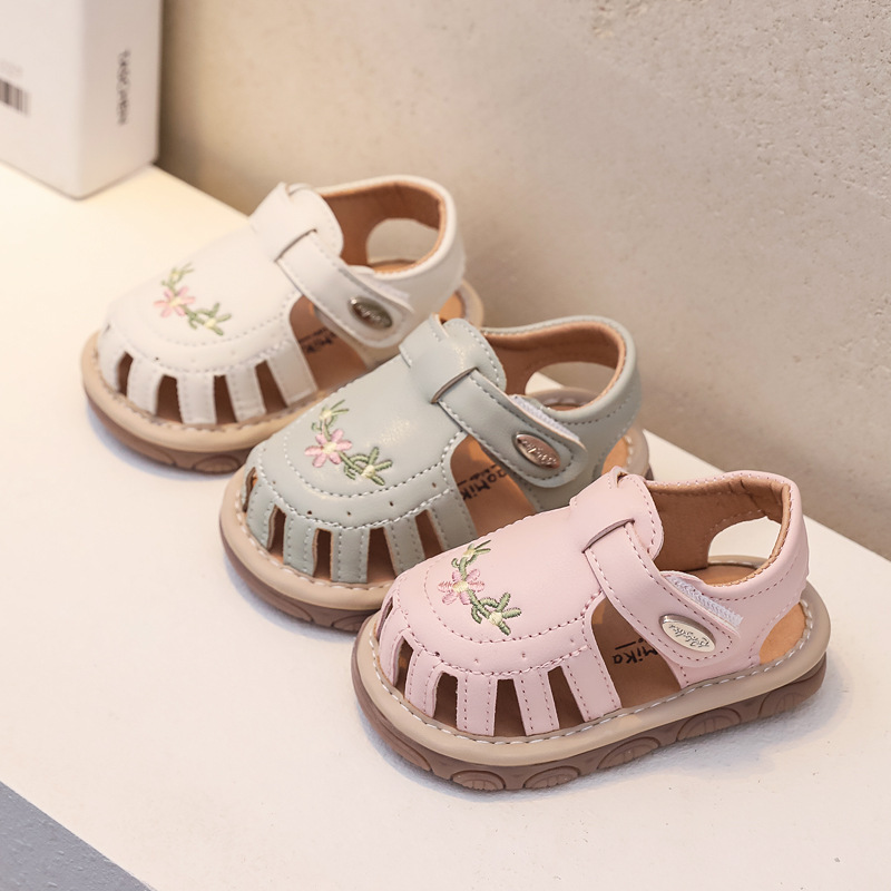 Baby's Sandals Summer Children's Shoes Baby Shoes Toddler Shoes Soft Sole Non-slip 0-2 Years Old Men's and Women's Baby Shoes