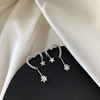 Small silver needle, universal brand earrings, silver 925 sample, simple and elegant design