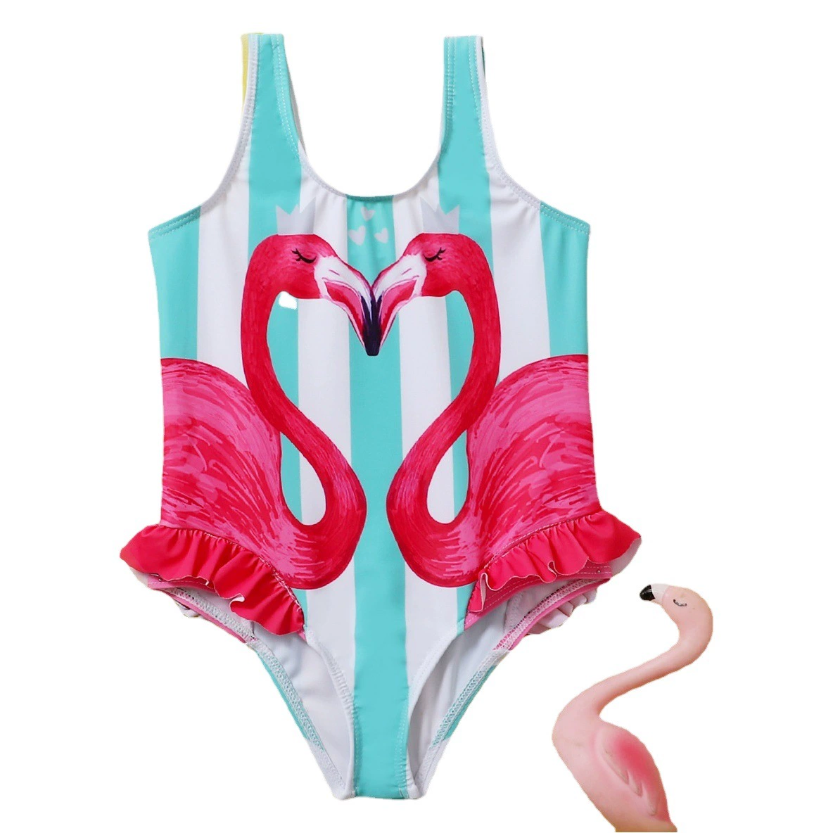 Детские купальники, цельные купальники для девочек, внешняя торговля, детские трусы без рукавов с милыми героями мультфильмов, цельные купальники