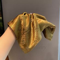 高品質のフランスの小さい香りの風の気質の真珠のサテンのツバキの花の高級な髪輪のファッションの布の腸の輪の髪飾りの皮の筋