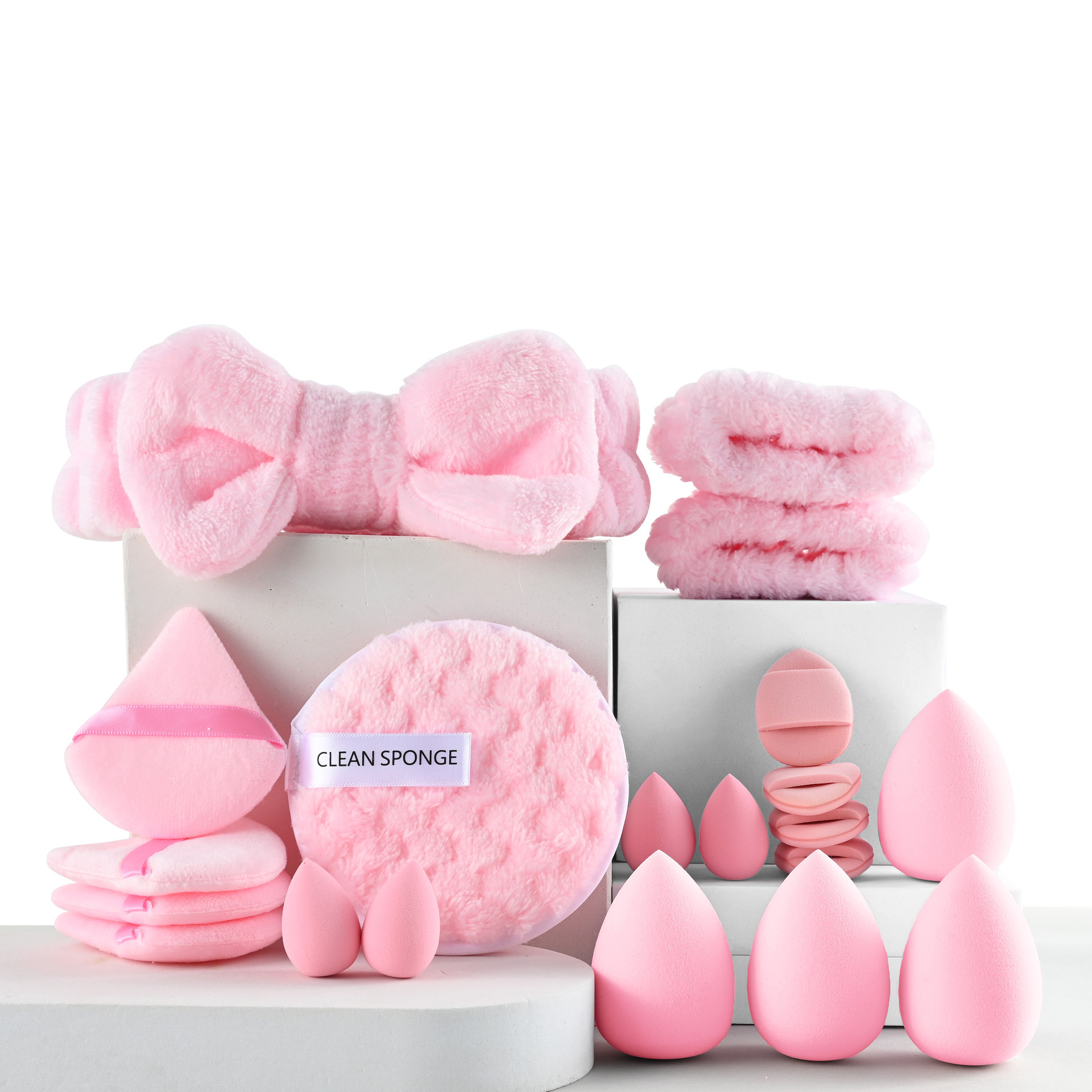 40pc set de herramientas de maquillaje de belleza de venta en caliente transfronteriza, un conjunto completo de 46 pinceles, una gran combinación de lavado de cara, maquillaje en polvo