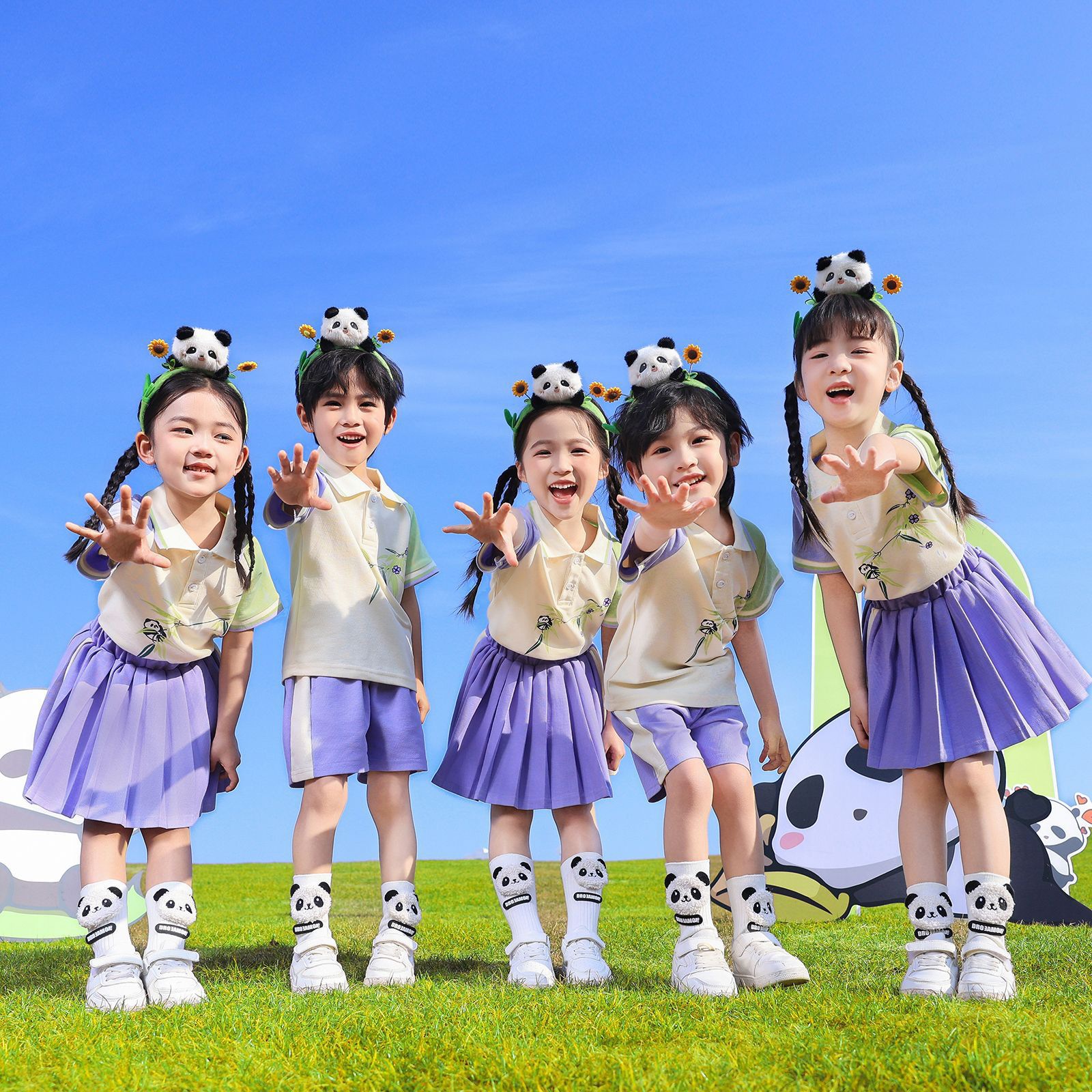 幼儿园园服夏装小学生班服夏季短袖校服61儿童节演出服装毕业照