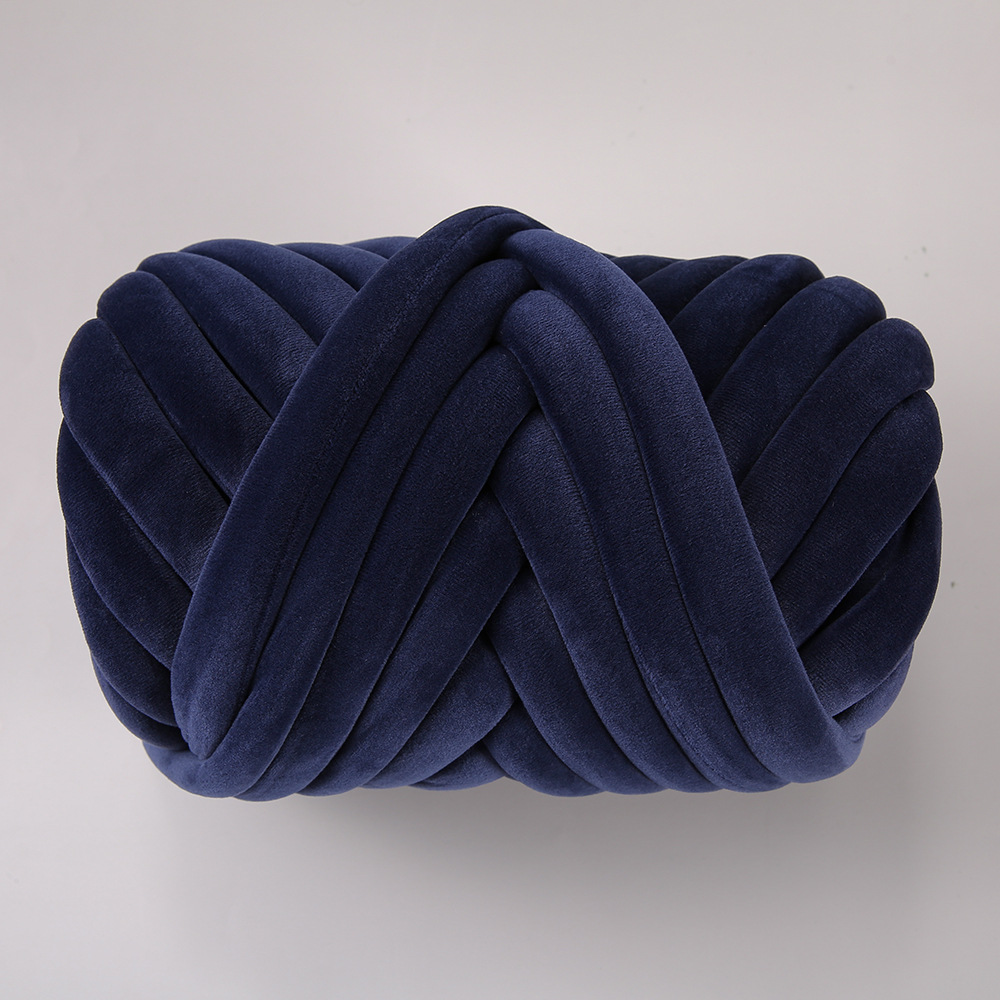 Terciopelo ultra grueso islandés hilo de lana relleno de algodón grueso tejido a mano DIY almohada bolsa línea de choque bebé