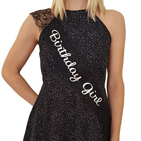 Nuevo estilo transfronterizo fiesta de cumpleaños niña decoración etiqueta correa de hombro de encaje rosa birthday giril