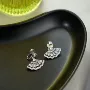 气质舞动流苏扇子耳钉