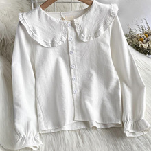 娃娃领衬衫女2024年新款春装设计感小众时尚温柔风韩系上衣ins潮