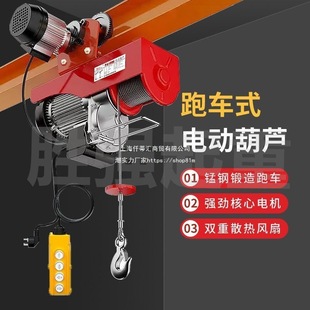 Mini electric hoist 220v household small crane 1 ton sports car I-beam rail lift crane