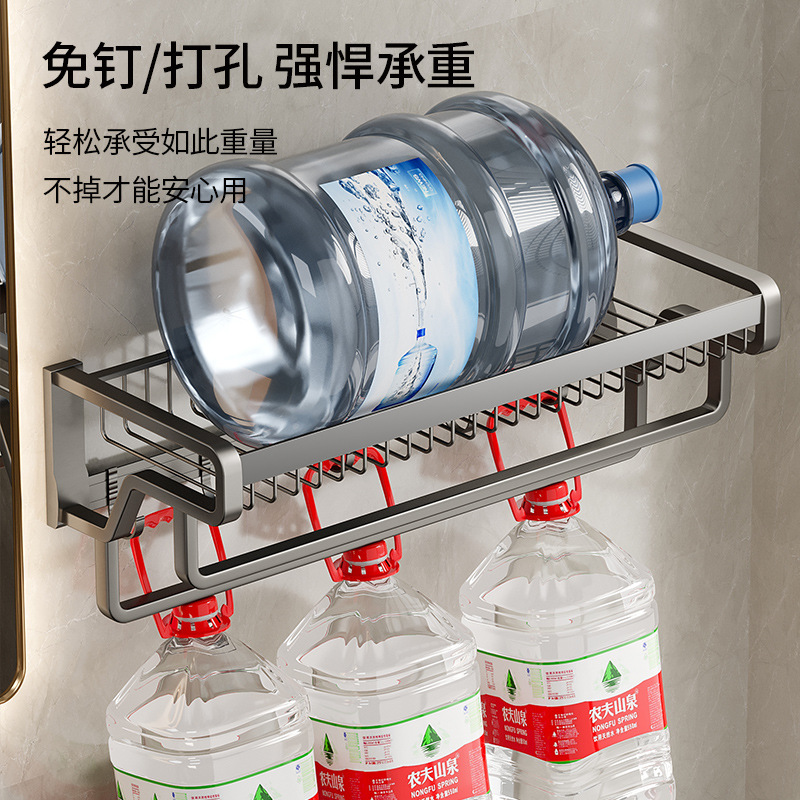 Rack de toallas de baño sin perforación de baño de baño de inodoro de almacenamiento de ropa integrada de pared rack de toallas de baño