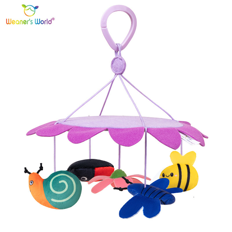 Weaner 's World carro colgante giratorio colgante de cabecera de cama 0 años campana de viento juguetes para bebés