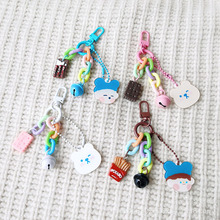 韩国创意小熊钥匙扣挂件可爱男孩糖果饼干挂饰小清新包包手机装饰