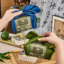 绿豆糕包装盒包裹布手工流心酥月饼点心饼干礼盒子装饰布丝巾方巾