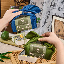 绿豆糕包装盒包裹布手工流心酥月饼点心饼干礼盒子装饰布丝巾方巾