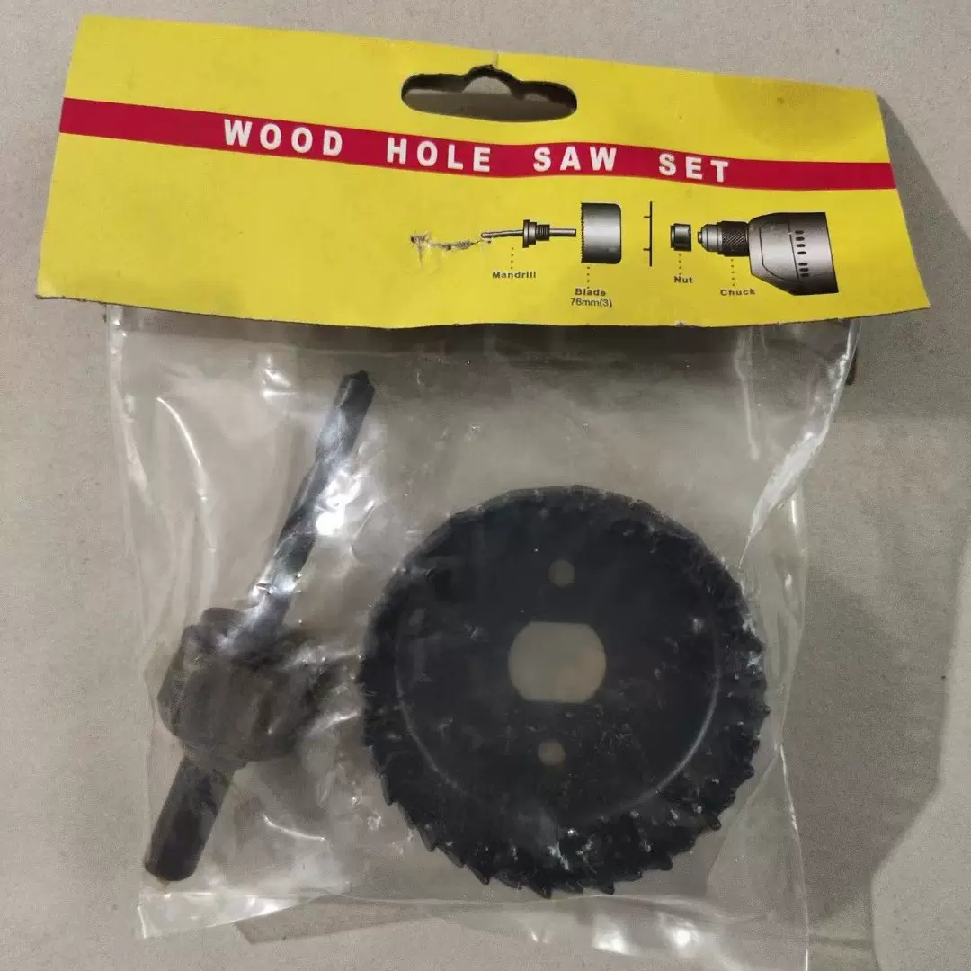 p木工专用工具开孔器套装2PC76mm理线孔专用钻头套装跨境热销