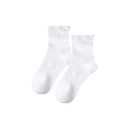 Men's socks basketball pure cotton casual sports towel soles with added thickness white and black over-the-knee socks autumn and winter mid-calf socks