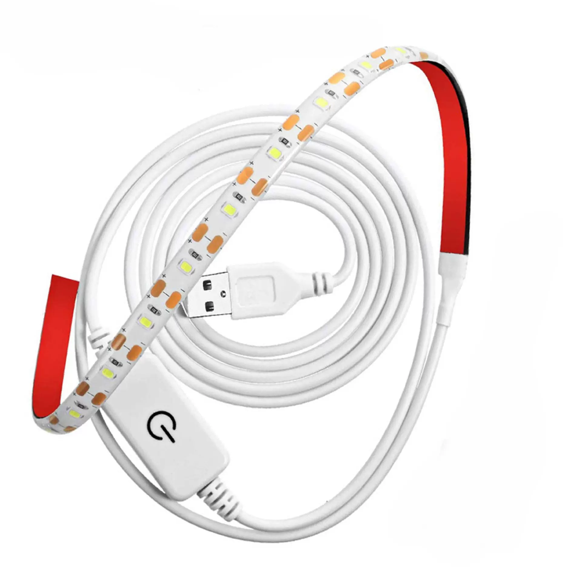 usb灯带电池盒led灯带 5v2835 5mm8mm宽灯光画小夜灯自粘灯条