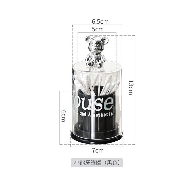 Plastic light luxury storage bucket mildew-proof cotton swab toothpick floss and other bulk materials dustproof moisture-proof multifunctional storage tube