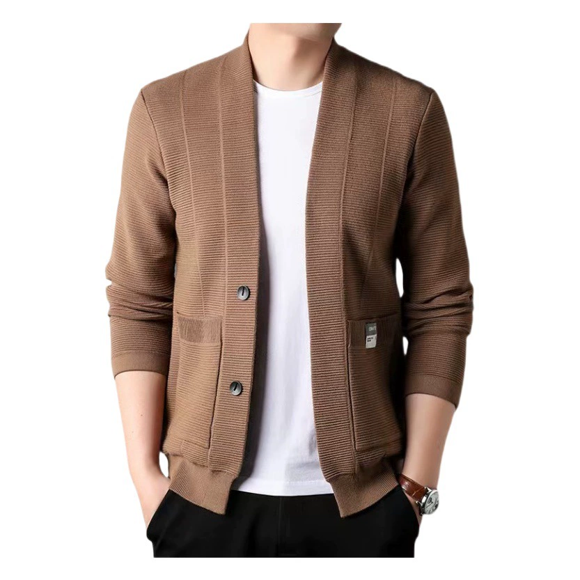 2023 весна и осень, новый кардиган, мужской свитер, куртка для молодежи и среднего возраста, модная высококачественная куртка с длинными рукавами, мужской свитер