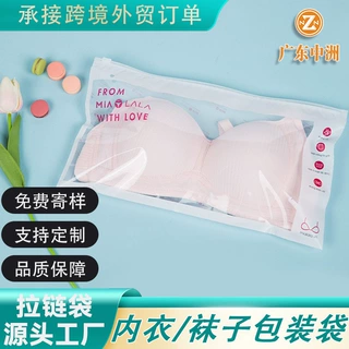 内裤文胸包装袋定制内衣磨砂拉链袋三角裤自封塑料服装内衣袋加印