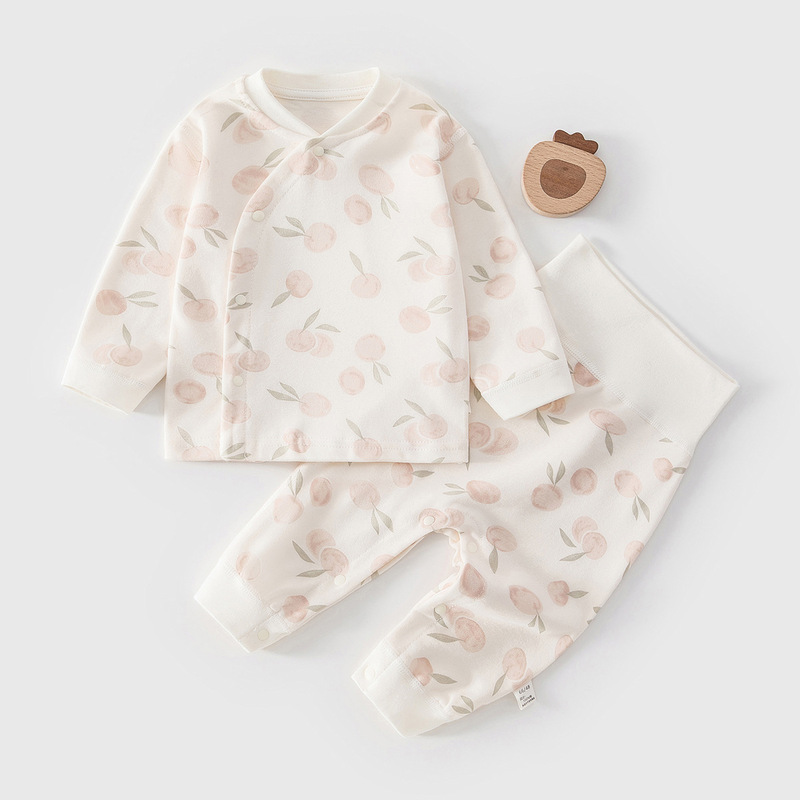 Pure Cotton All-Season Base Layer Underwear Baby Clothes High-Waist Set Early Autumn Newborn Pajamas Baby Two-Piece Set Pure Cotton All-Season Base Layer Underwear Baby Clothes High-Waist Set Early Autumn Newborn Pajamas Baby Two-Piece Set