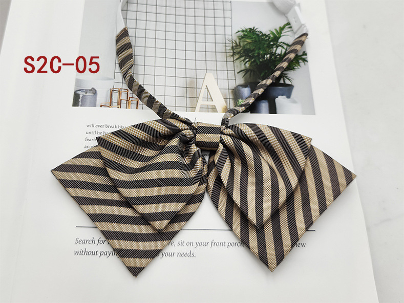 Fabricante spot doble mariposa grande JK pajarita pajarita flor traje de soltero todo fósforo raya universal lazo mujer