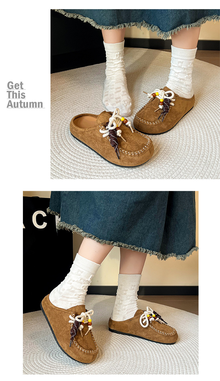 Pantofole donna comode con perline e suola spessa da casa_voghion.com