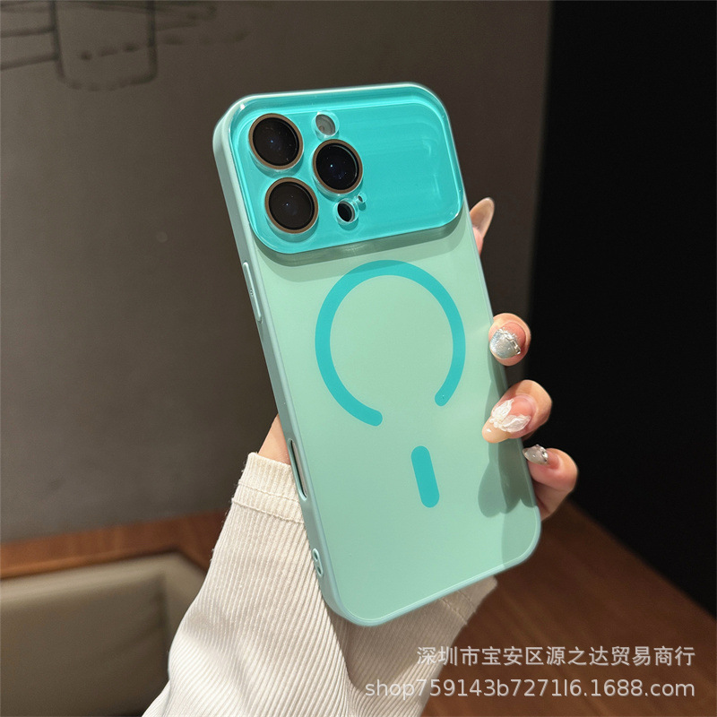 适用iPhone17Pro磨砂肤感磁吸充电手机壳苹果16秒变17大视窗全包|undefined