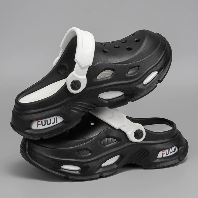 Мужские новые удобные модные повседневные сабо с круглым носком, на толстой подошве, с цветными блоками, дышащие, закрытые.