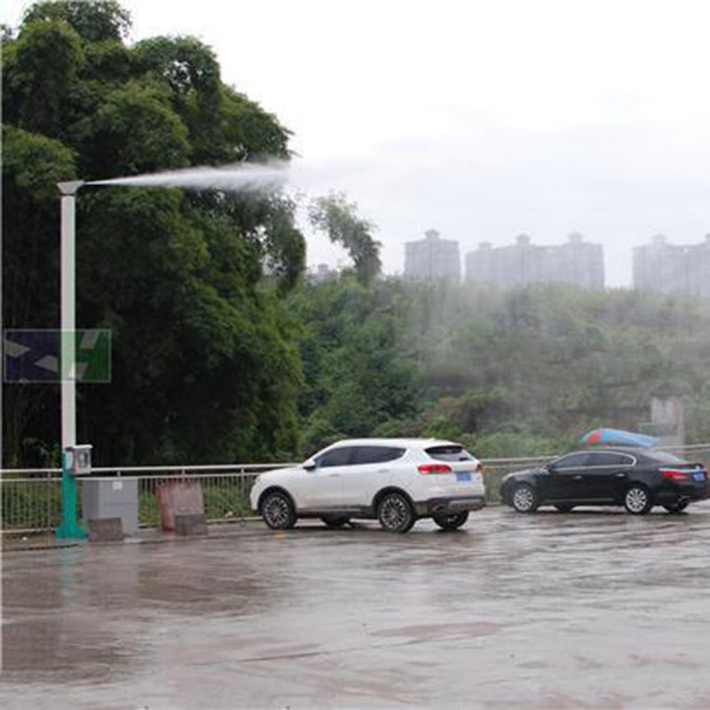 旋转喷雾桩高压雾雾桩净化空气喷雾桩室外道路全自动雾桩降尘系统