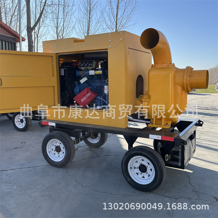 移动式防汛泵车 市政防汛灌溉泵 各种口径抽水排水机 气动抽水泵