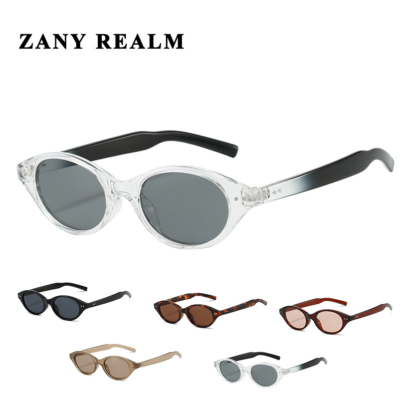 Fabricante nuevo nerd gafas de sol de montura ovalada tendencia retro anti-ultravioleta cara pequeña gafas de sol de sentido avanzado comercio exterior