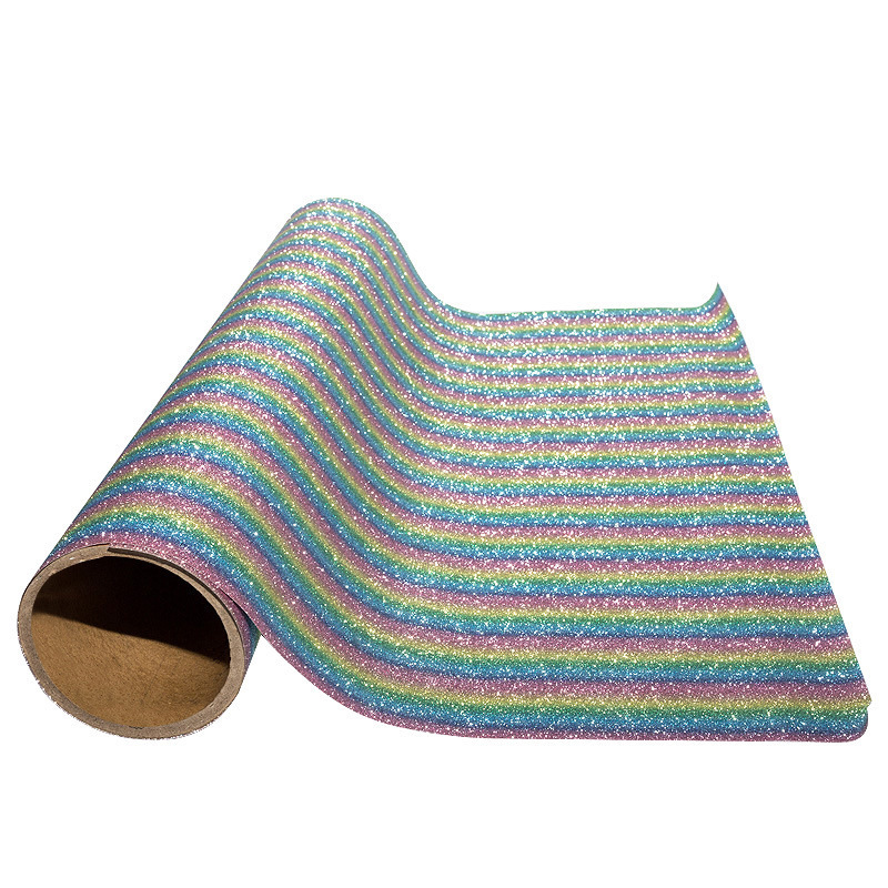 厂家直供 多色彩虹满天星pvc 金葱膜电镀反光材料包装材料