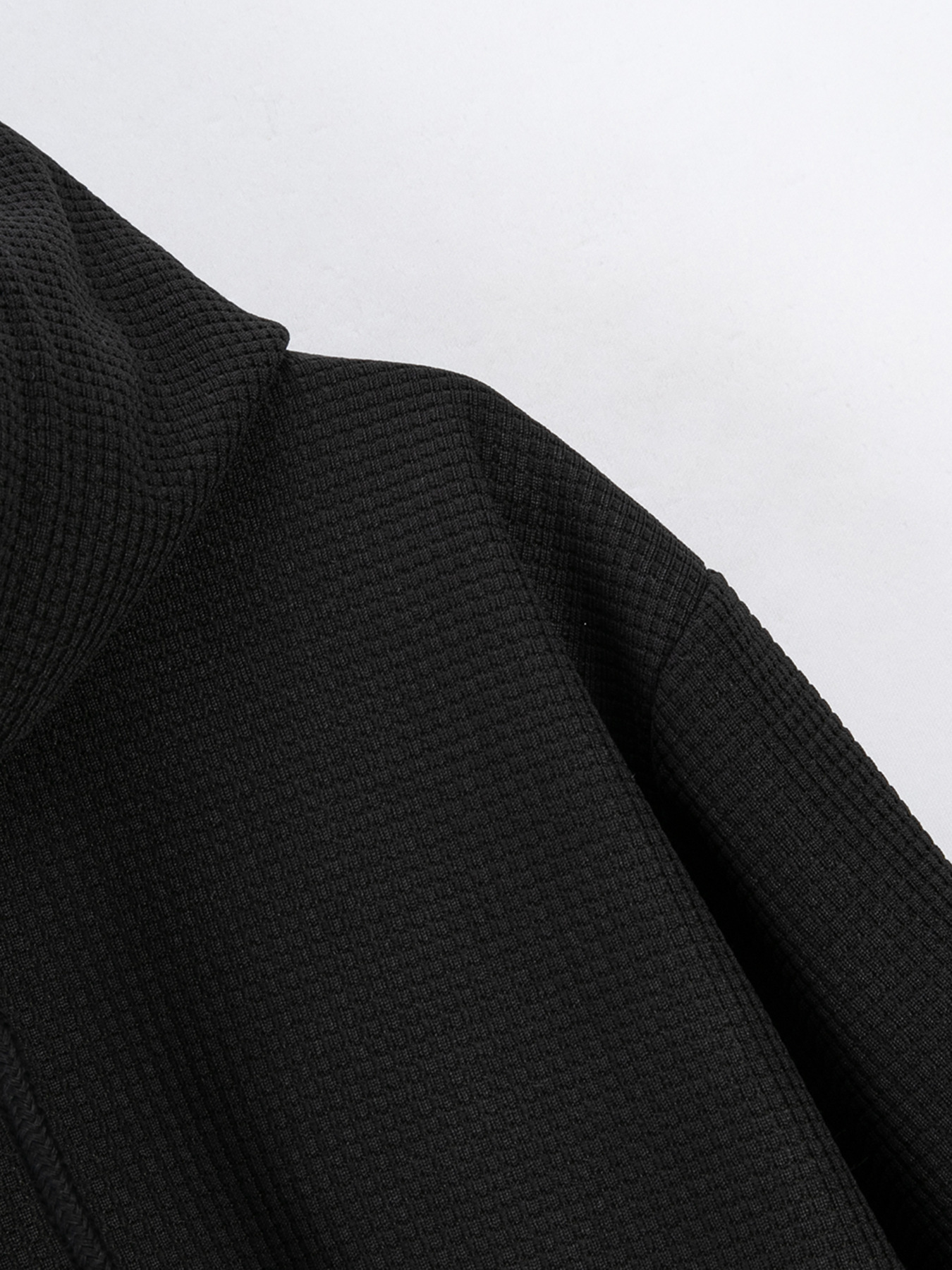 Men's Waffle-knit Half-zip Hoodie Breathable Pullover Sporty_voghion.com