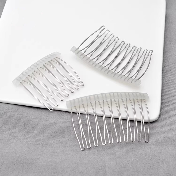 Hair Comb with 7 Teeth and 10 Teeth for Bridal Updos and Bangs, Handmade DIY Accessory, Simple Hair Ornament, Metal Hair Comb