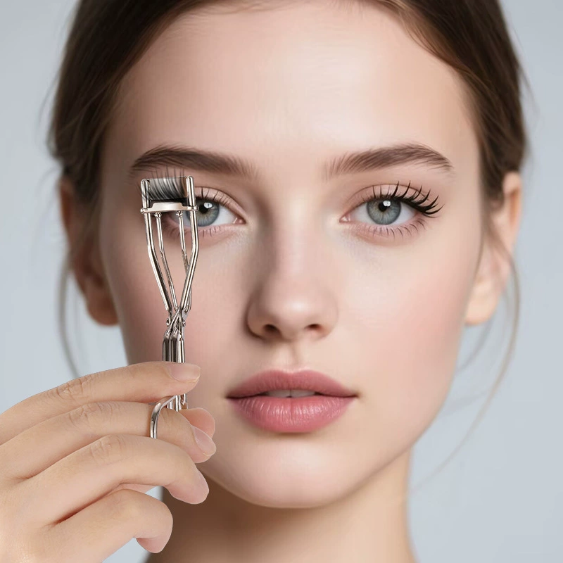 Handheld eyelash curler for eyelashes solar-powered