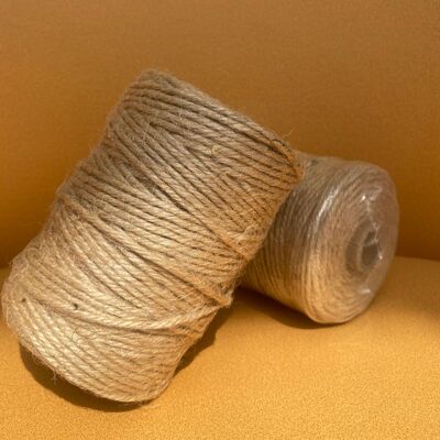 4-strand hemp rope 3mm Fine linen 100 Cylinder packing Hemp rope Linen thread DIY Yellow rope Amazon Hot models