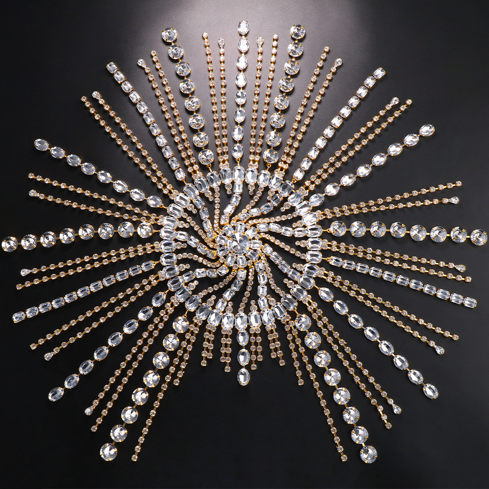 Copricapo di moda grande diamante strass catena capelli donna_voghion.com