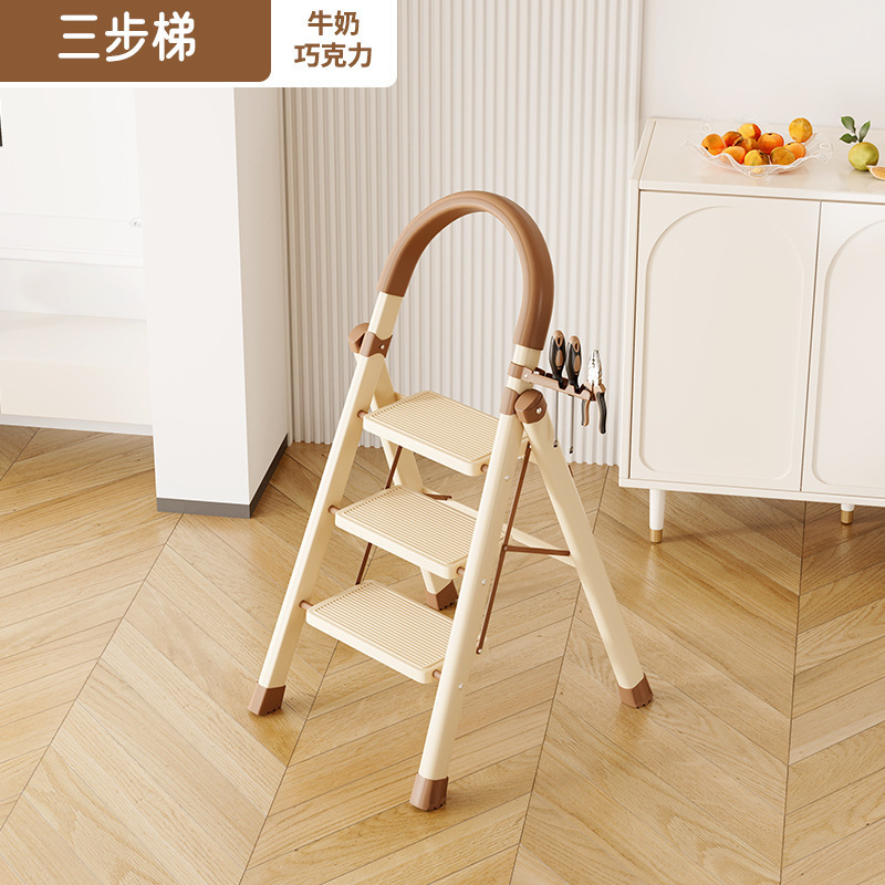 梯子多功能碳钢伸缩室内折叠家用加厚晾衣架两用人字梯爬梯楼梯|undefined