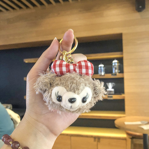 Cartoon Lina Belle doll diy keychain student knitted Duffy pendant accessories new year small gift wholesale