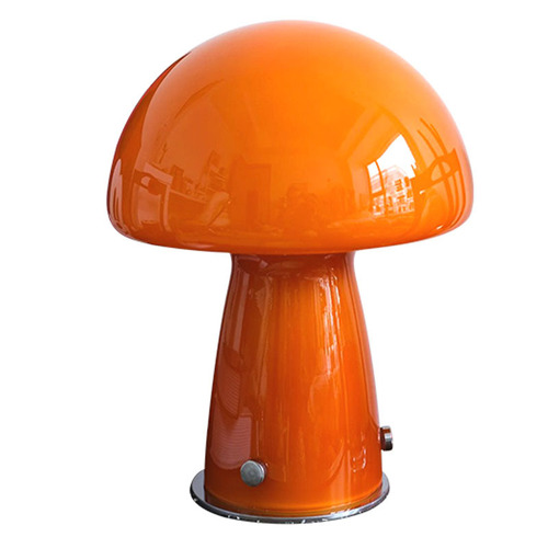 Cream Bauhaus medieval light luxury mushroom table lamp high quality orange high-value ornaments girl bedroom good things lamp