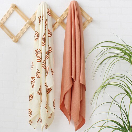 Double layer bamboo cotton gauze baby blanket solid color blanket baby newborn swaddle blanket muslin bag single summer