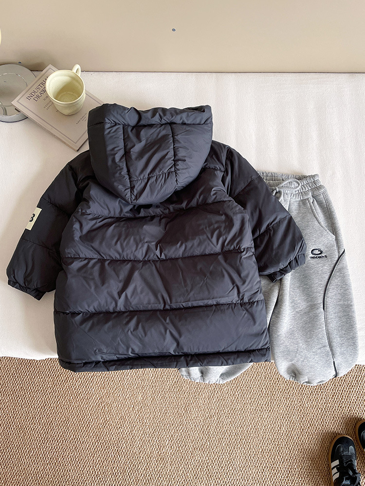 Wind Valley 2025 invierno nueva ropa infantil coreana tres capuzas largas chaquetas de plumón chaqueta caliente para niños