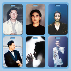 張國榮卡套批發塑料滑蓋學生校牌飯卡胸牌小卡工作證卡套門禁公交