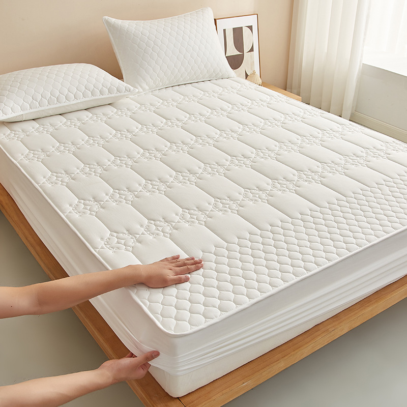 Una cama impermeable a prueba de orina tipo cuatro estaciones dormitorio de estudiantes cubierta de cama acolchada cubierta protectora de colchón engrosado individual y doble