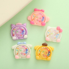 仿真可爱钟表DIY奶油胶自制发夹手机壳饰品树脂配件奶油胶批发