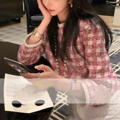 小香风外套女秋季前后两穿设计感小众复古小个子短款上衣